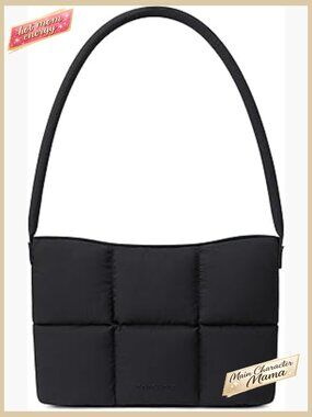 Puffy Shoulder Bag Cute Lightweight Underarm Purse Trendy Handbag Magnetic